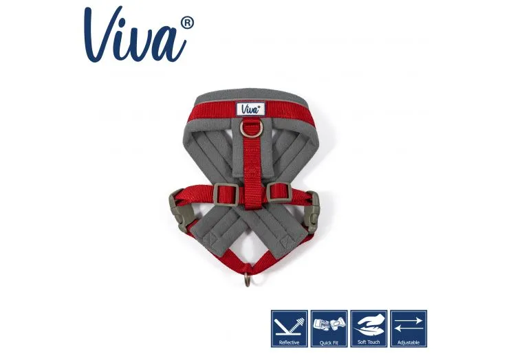 Ancol - Viva Nylon Padded Harness - Pink - XLarge (70-98cm)