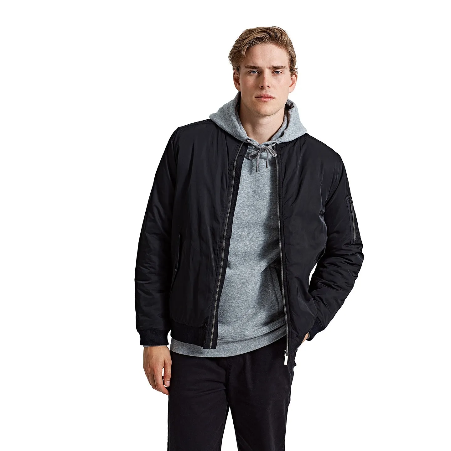 Asquith & Fox Mens Padded Bomber Jacket