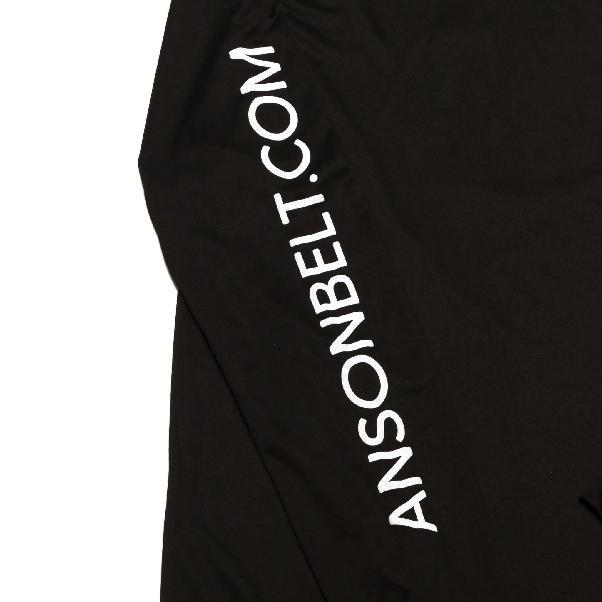 Black Anson Belt Performance Long Sleeve Tee w/ Hanes Sport™ Men's FreshIQ™ Cool DRI® technology