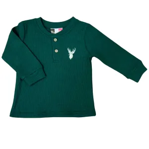 Boys Henley Deer Shirt