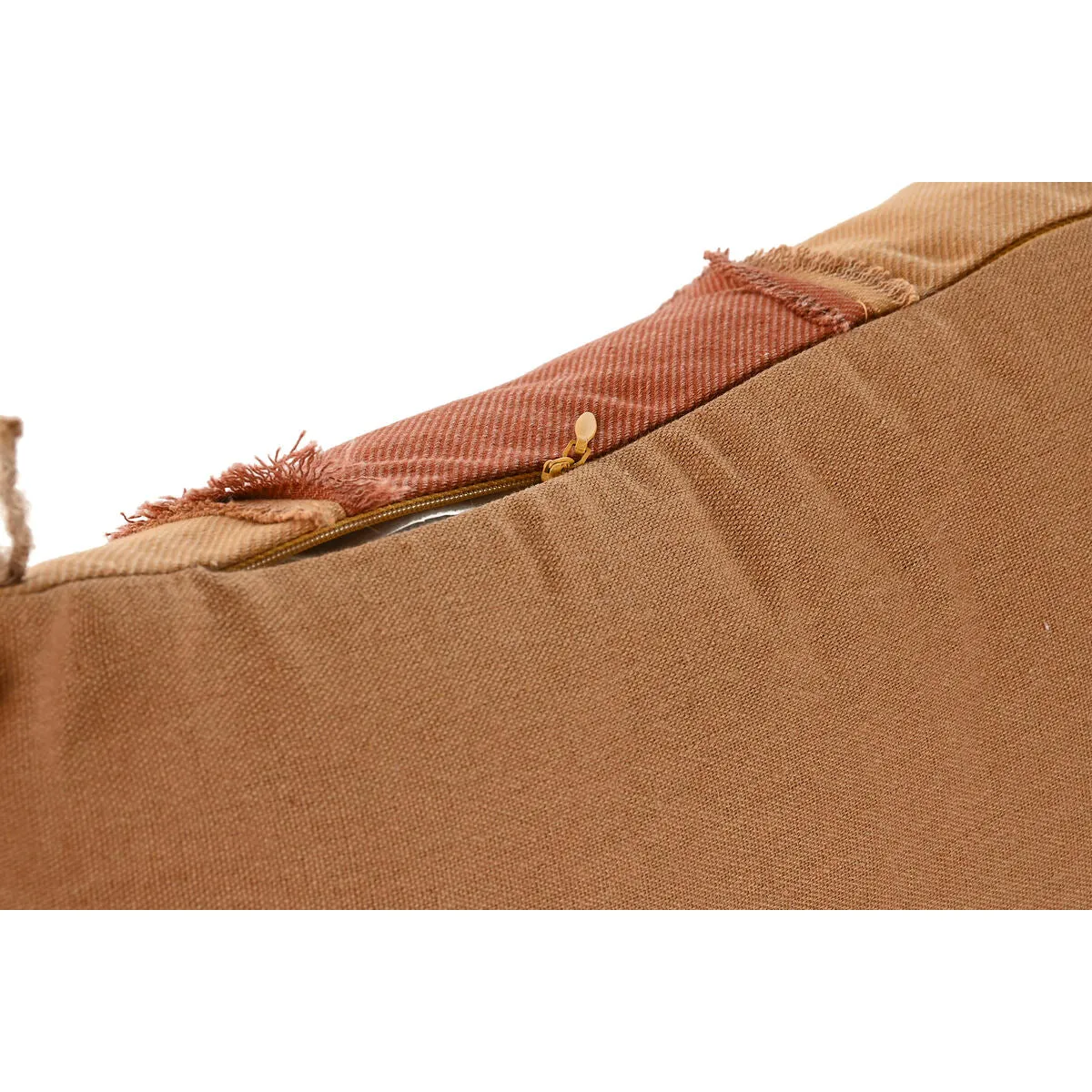 Cushion Home ESPRIT Brown Mustard Terracotta Patchwork Boho 50 x 30 cm