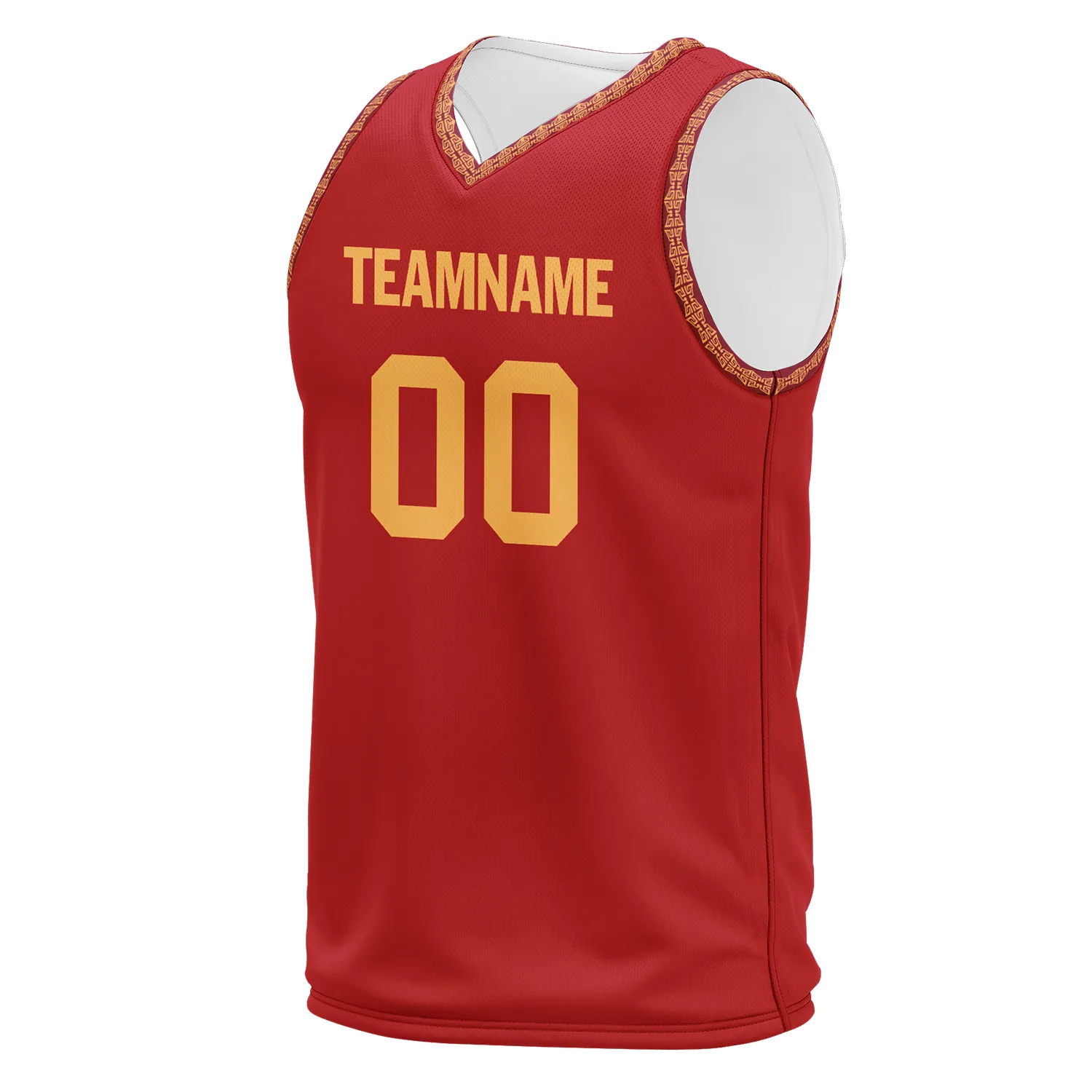 Custom Red Yellow Classic Style Sports Uniform Basketball Jersey BBJ01-bd0a70aa