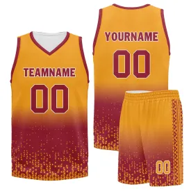 Custom Yellow Orange Fade Fashion Sports Uniform Basketball Jersey BBJ01-D020102-10