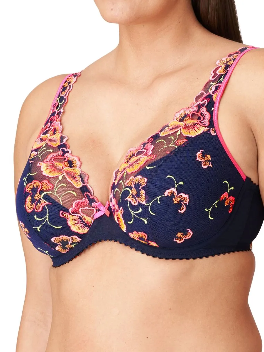 Devdaha Half Padded Plunge Bra  - Velvet Blue