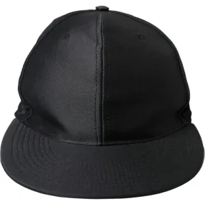 Dolce & Gabbana Black Silk Cotton Logo Baseball Hat Men