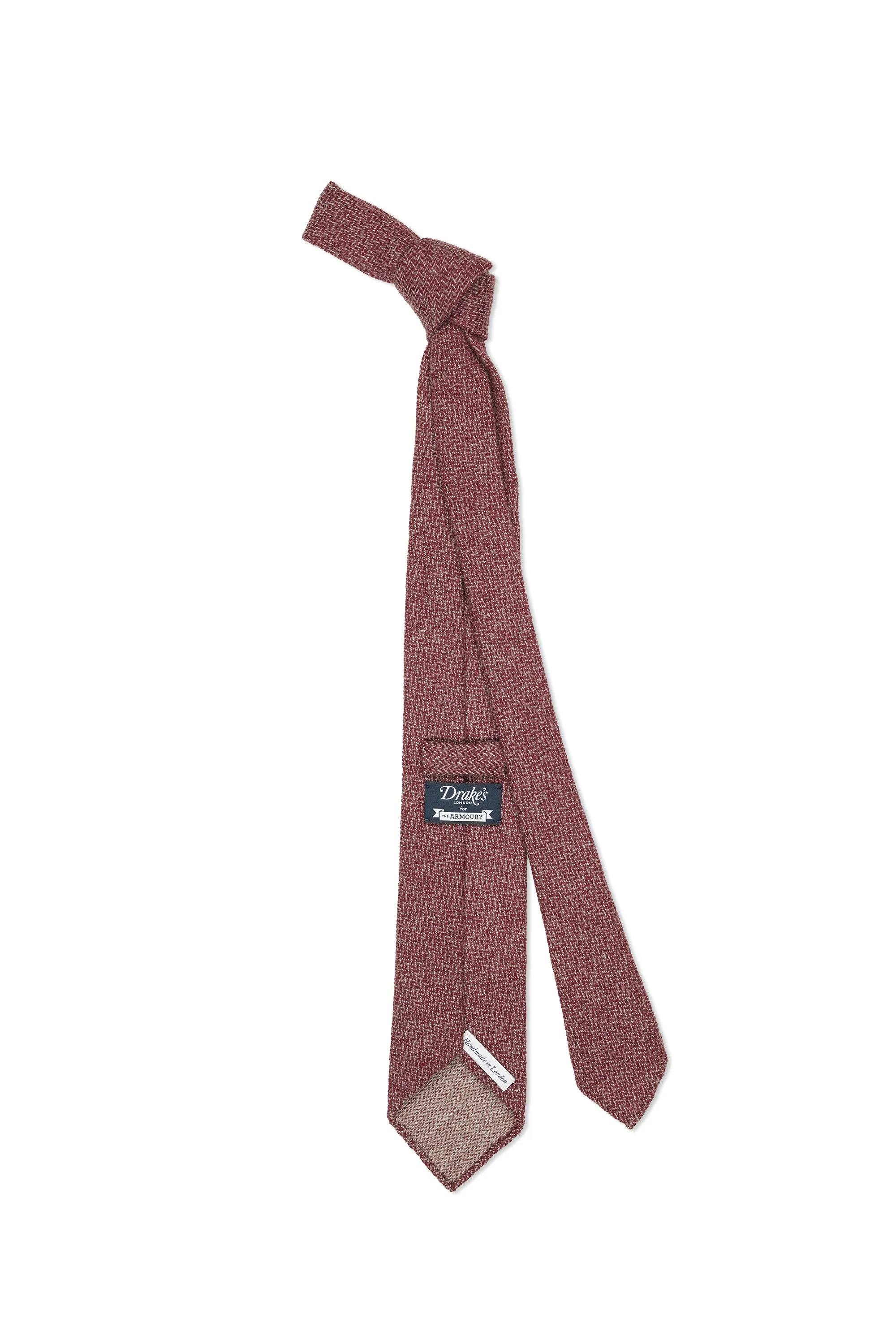 Drake's Plum Wool Woven Tie