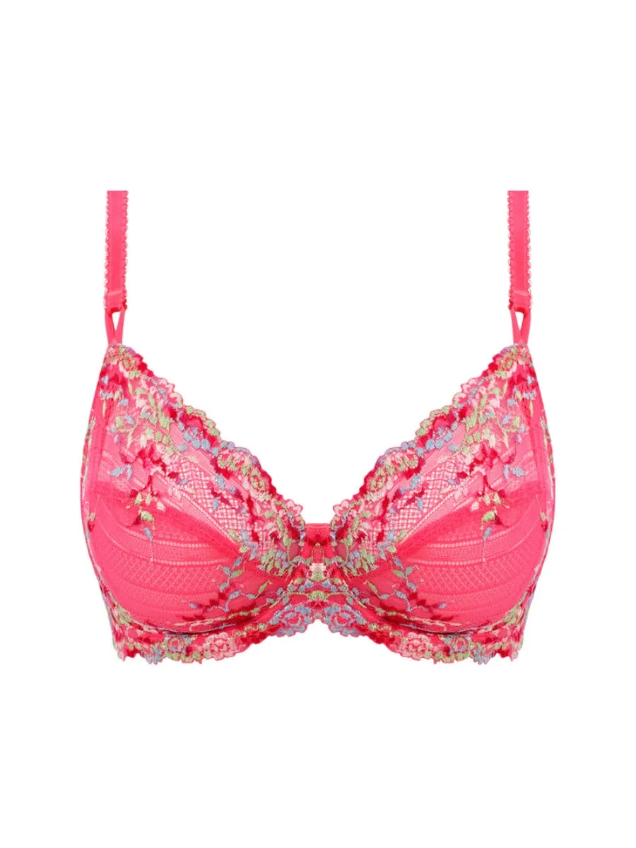 Embrace Lace Underwire Bra - Hot Pink/Multi