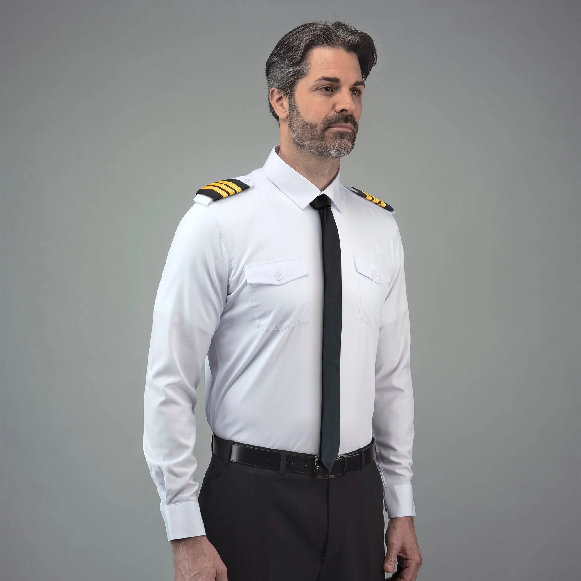 Flextech - Professional Pilot Shirt Long Sleeve Winged