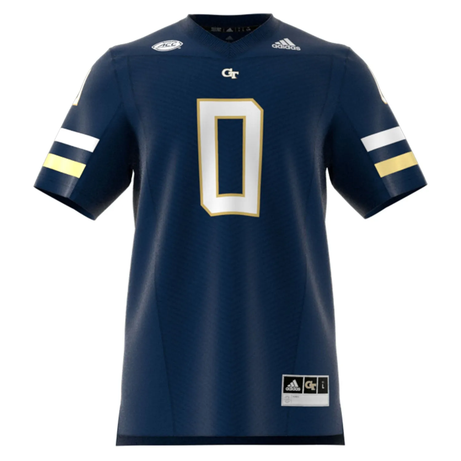 Georgia Tech Adidas Premier Navy #0 Football Jersey