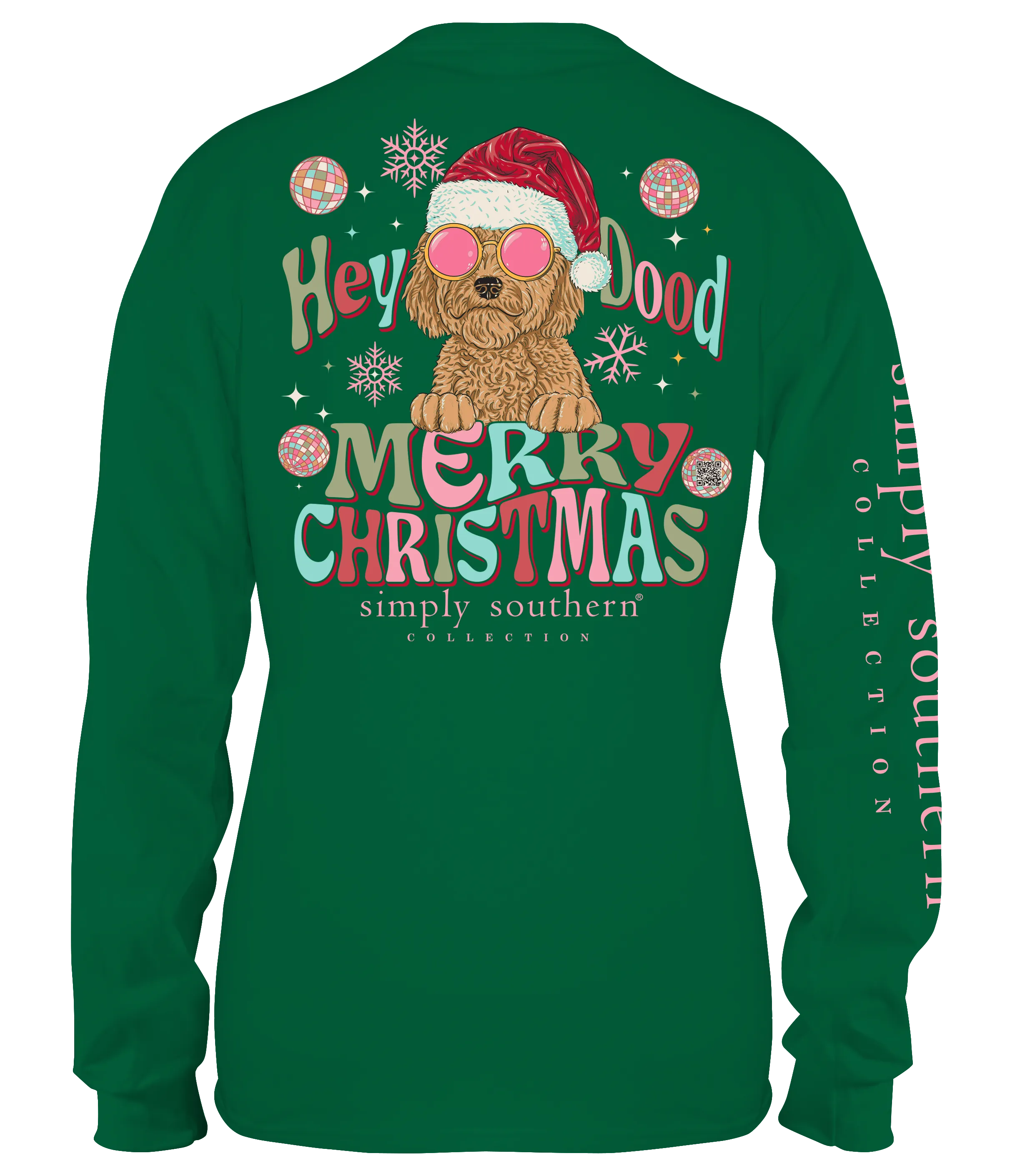 'Hey Dood' Christmas Pup Long Sleeve Tee by Simply Southern