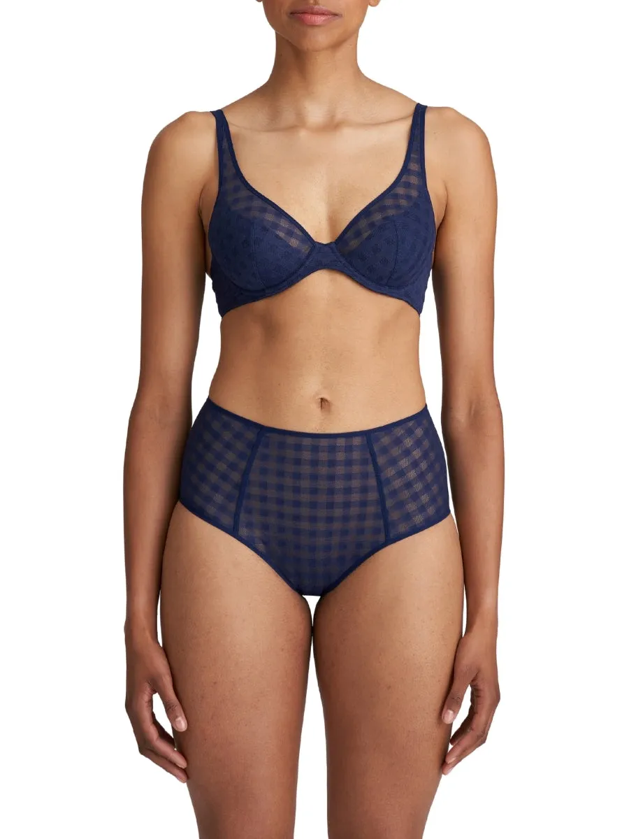 Jereme Half Padded Plunge Bra - Sapphire Blue