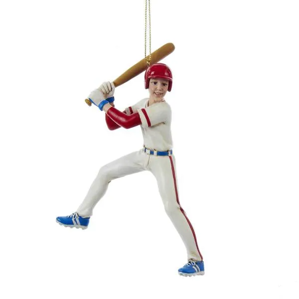 Kurt Adler Baseball Boy Ornament, C8595