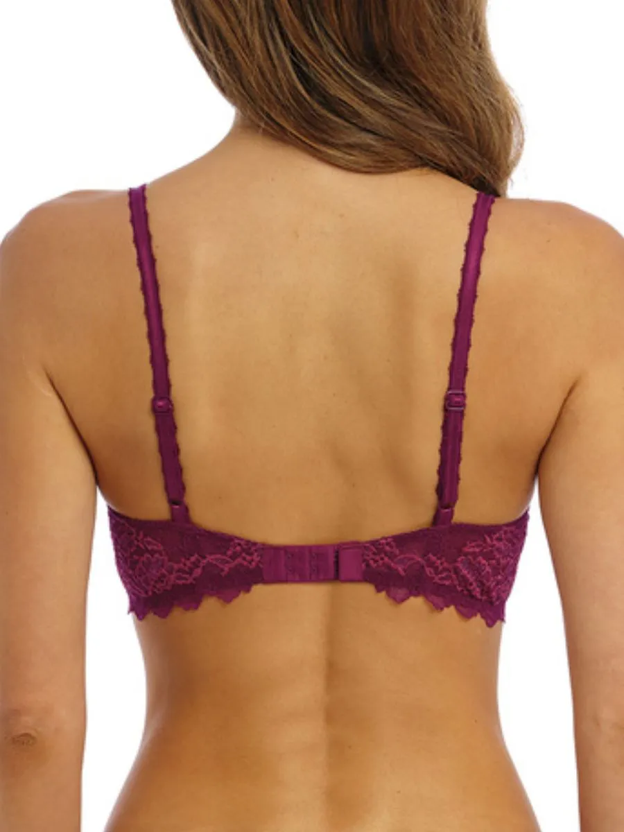 Lace Perfection Average Wire Bra - Red Plum