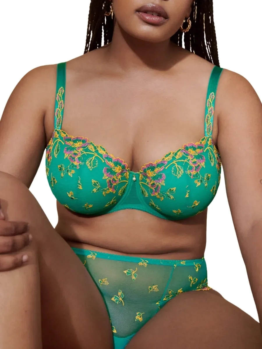 Lenca Padded Balcony Bra - Sunny Teal