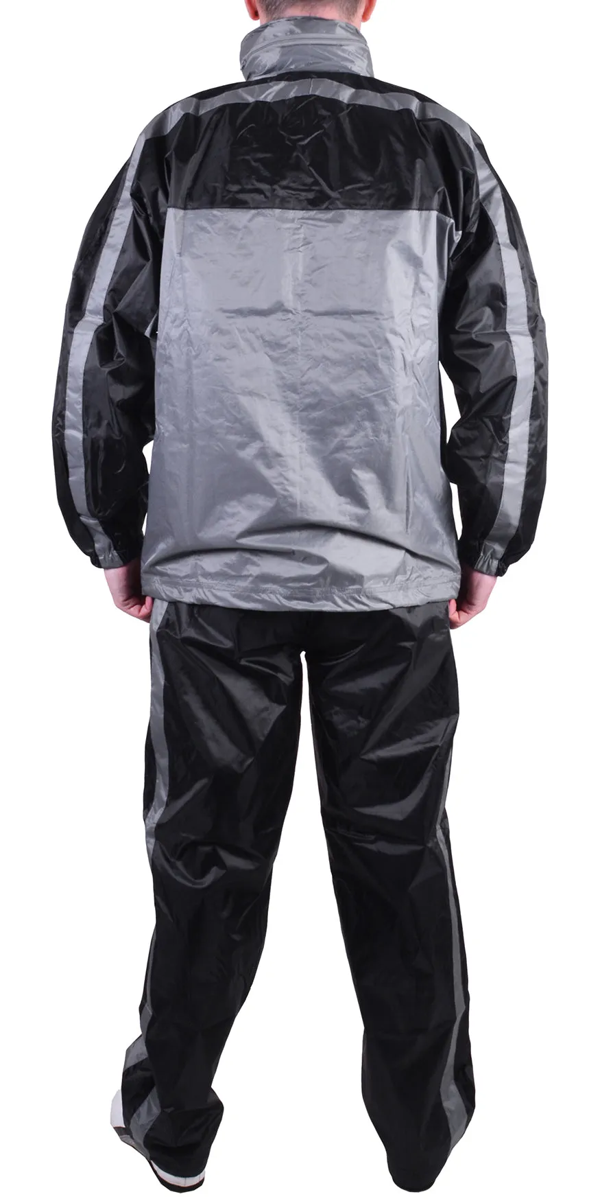 MAR-369A | Grey   Black Tracksuit (Sauna Suit/Sweatsuit)