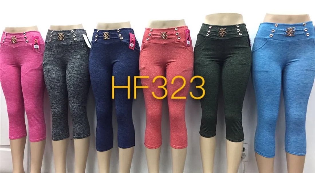 NYC Wholesale Yoga Gym Capri Sports Leggings, HF323