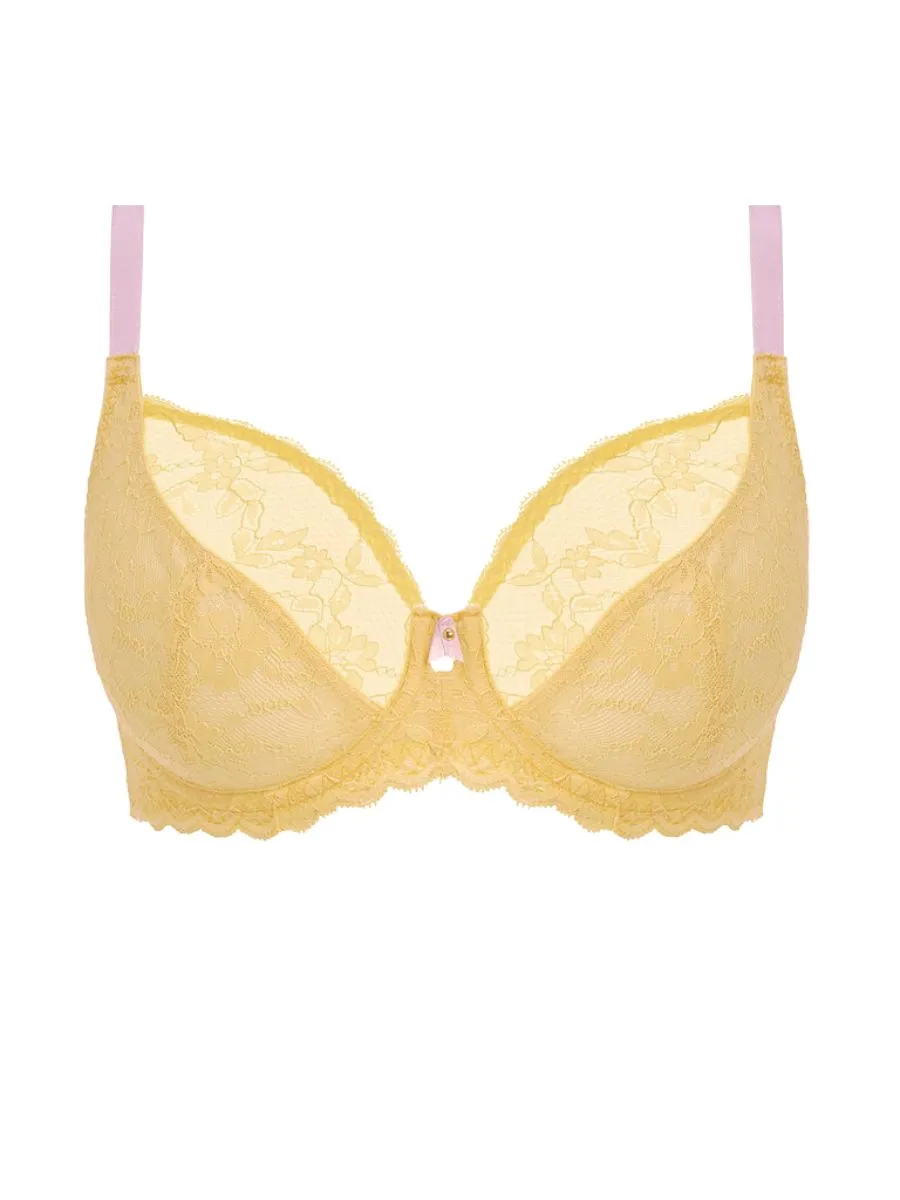 Offbeat Plunge Bra - Lemon Fizz