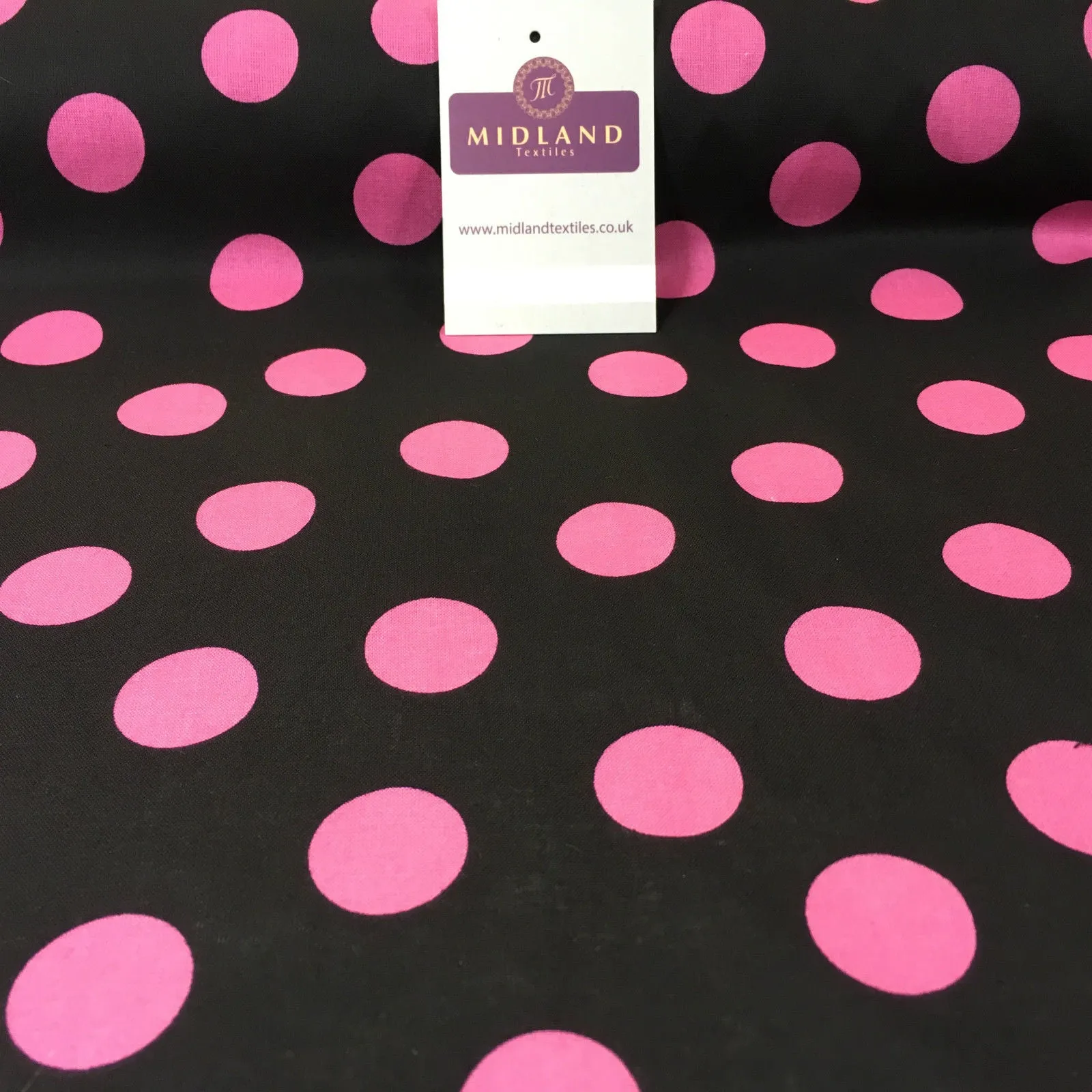 Polka Dot Spot 100% Cotton Fabric 58" sold by Metre Mtex M144