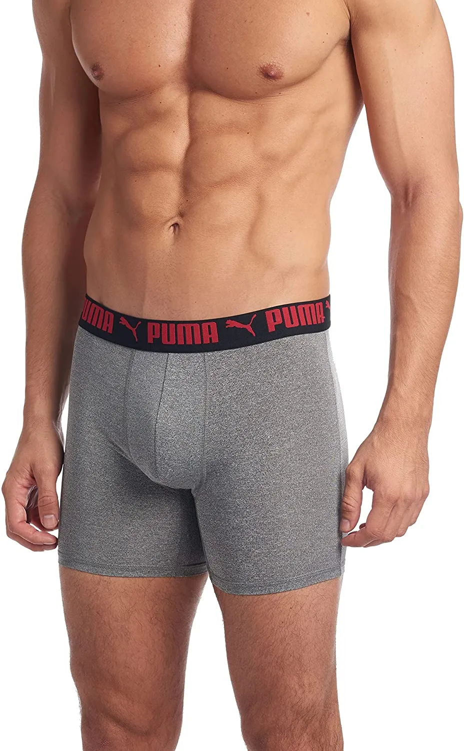 PUMA Men's 3-Pack Athletic Fit Boxer Briefs