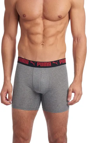 PUMA Men's 3-Pack Athletic Fit Boxer Briefs