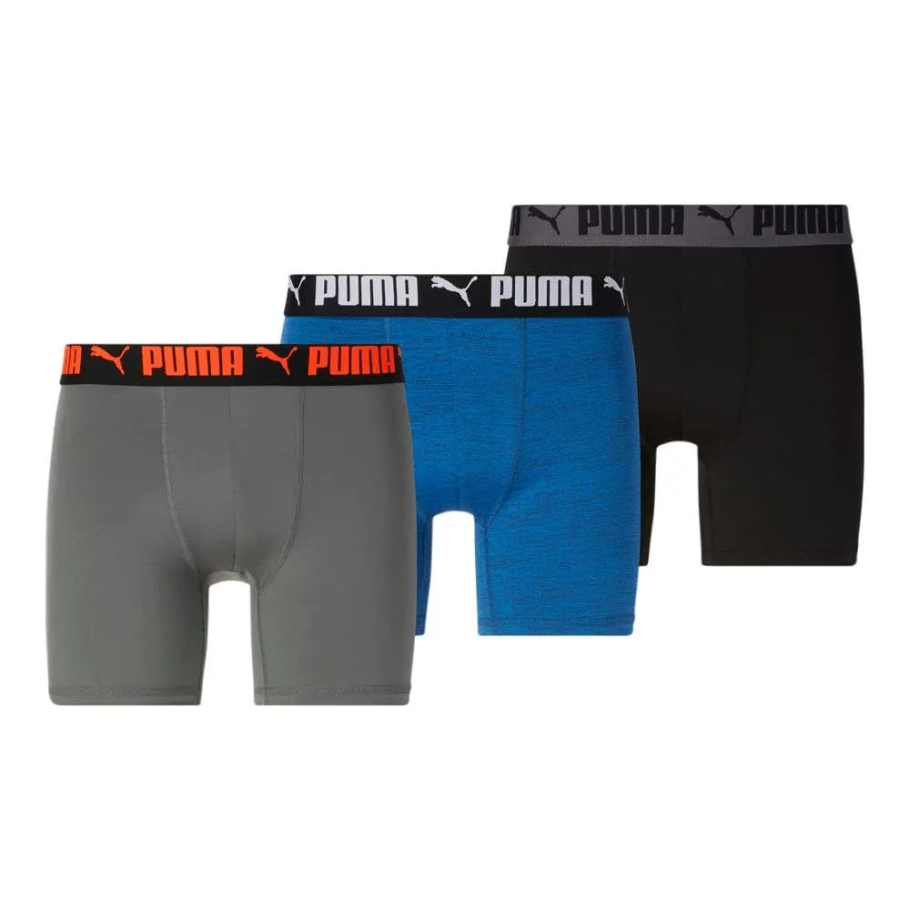 PUMA Men's 3-Pack Athletic Fit Boxer Briefs