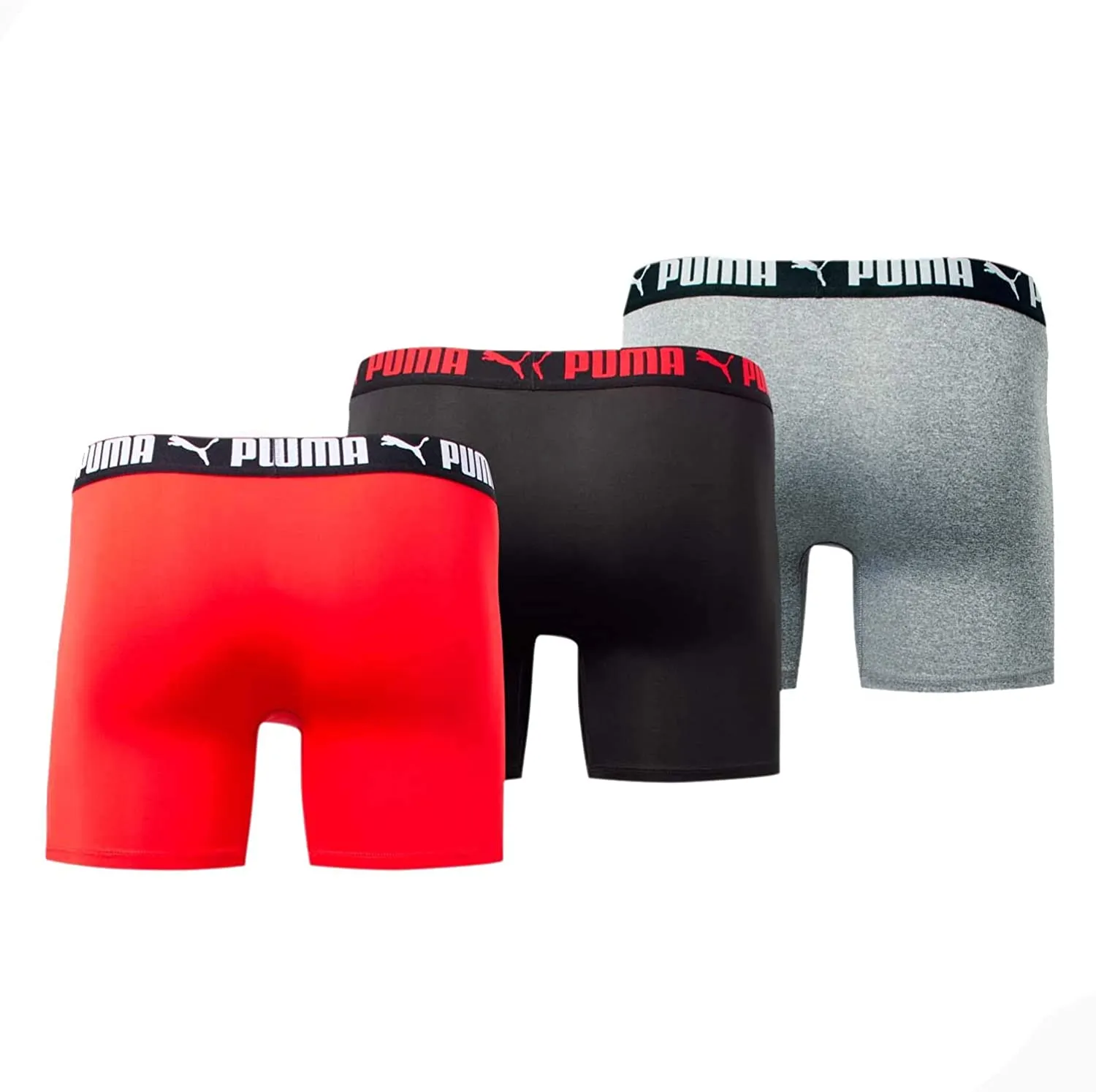 PUMA Men's 3-Pack Athletic Tech Boxer Briefs