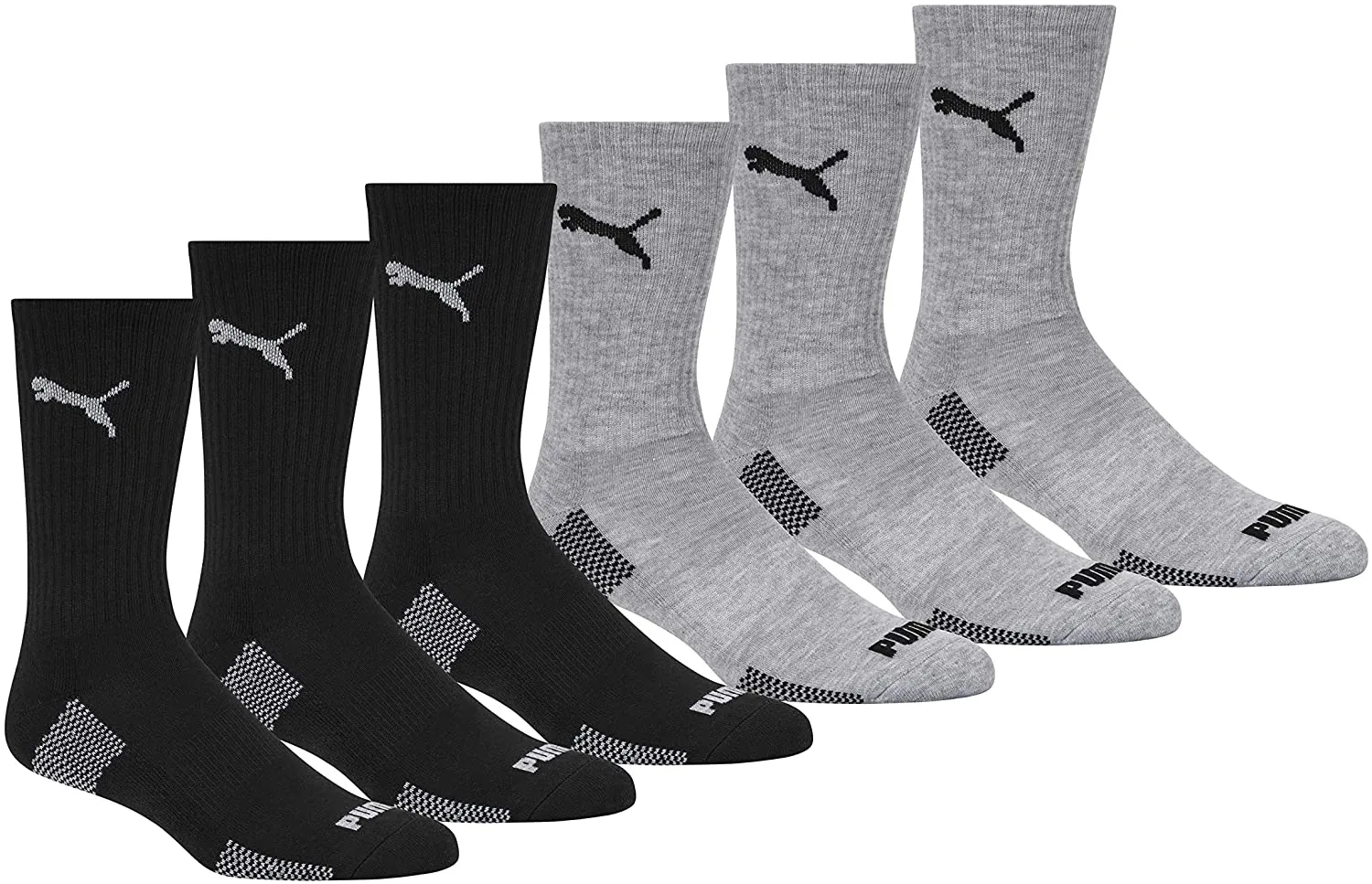 PUMA Men's 6-Pack Low Cut Atheltic Socks