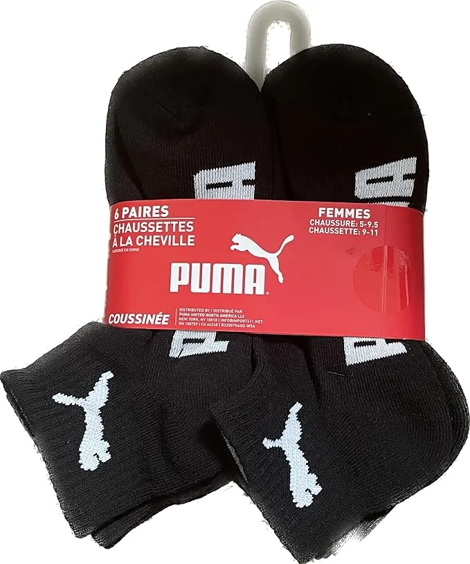 Puma Women's Quarter Crew Socks 9-11