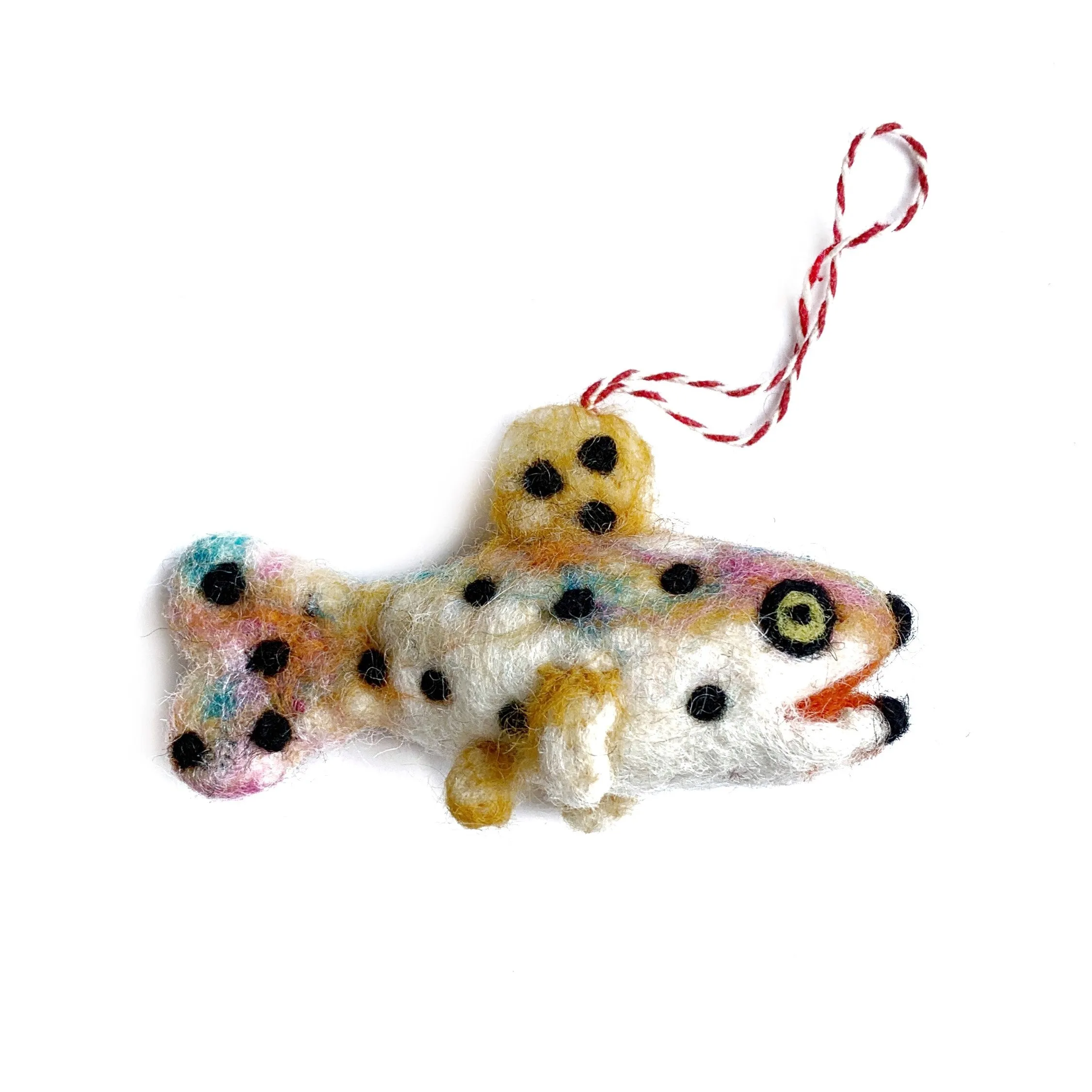 Trout Ornament, Felt Wool