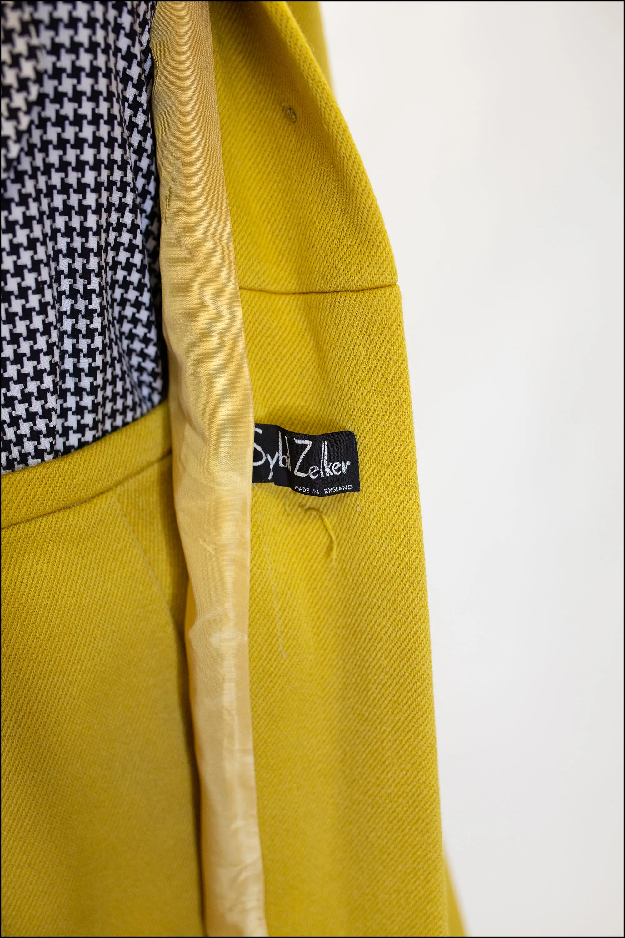 Vintage 1960s Yellow Wool Coat Suit