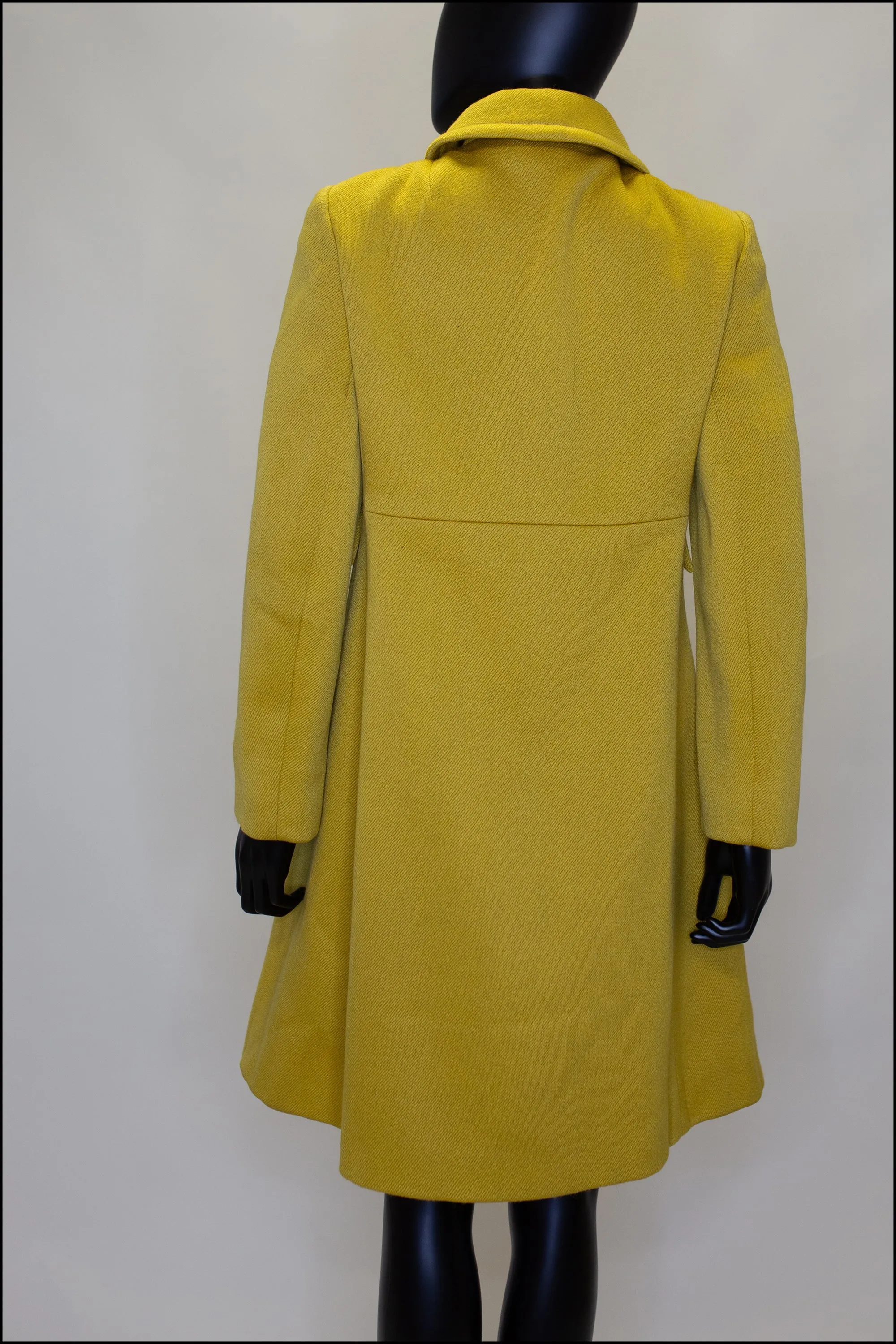 Vintage 1960s Yellow Wool Coat Suit